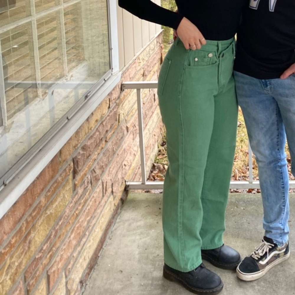 Green jeans